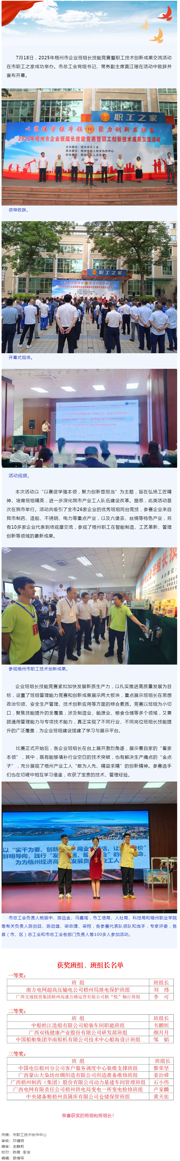 班組比拼&ldquo;金點(diǎn)子&rdquo; 職工創(chuàng)新結(jié)碩果丨2025年梧州市企業(yè)班組長(zhǎng)技能競(jìng)賽暨職工技術(shù)創(chuàng)新成果交流活動(dòng)成功.png