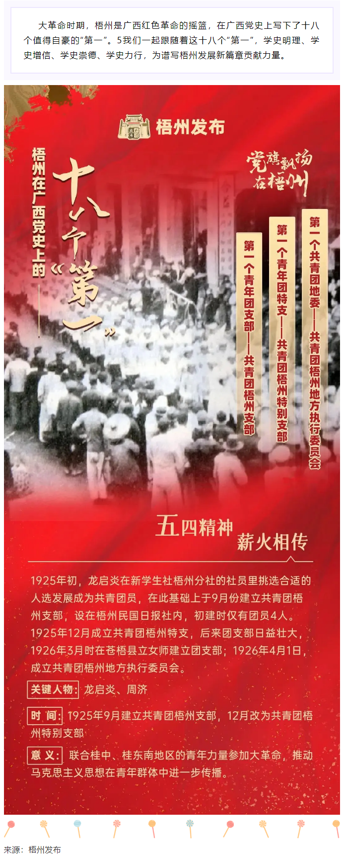【職工學(xué)黨史】梧州的18個(gè)&ldquo;第一&rdquo;之⑾丨廣西第一個(gè)共青團(tuán)地委、第一個(gè)青年團(tuán)特支、第一個(gè)青年團(tuán)支部.png